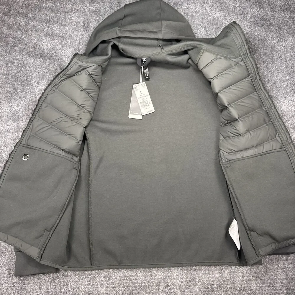 NWT Adidas Varilite Hybrid Mens Casual Outdoor Jacket GE5824 Green - Large